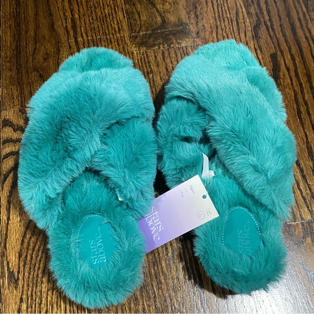 Stars Above - Turquoise Slippers